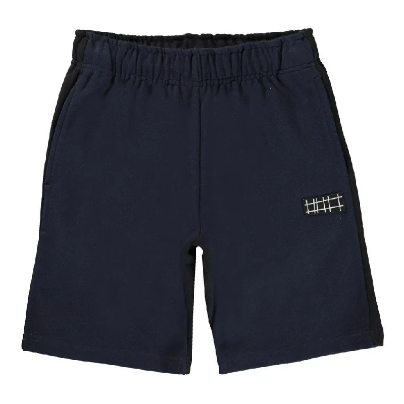 Navy Amsey Cotton Shorts