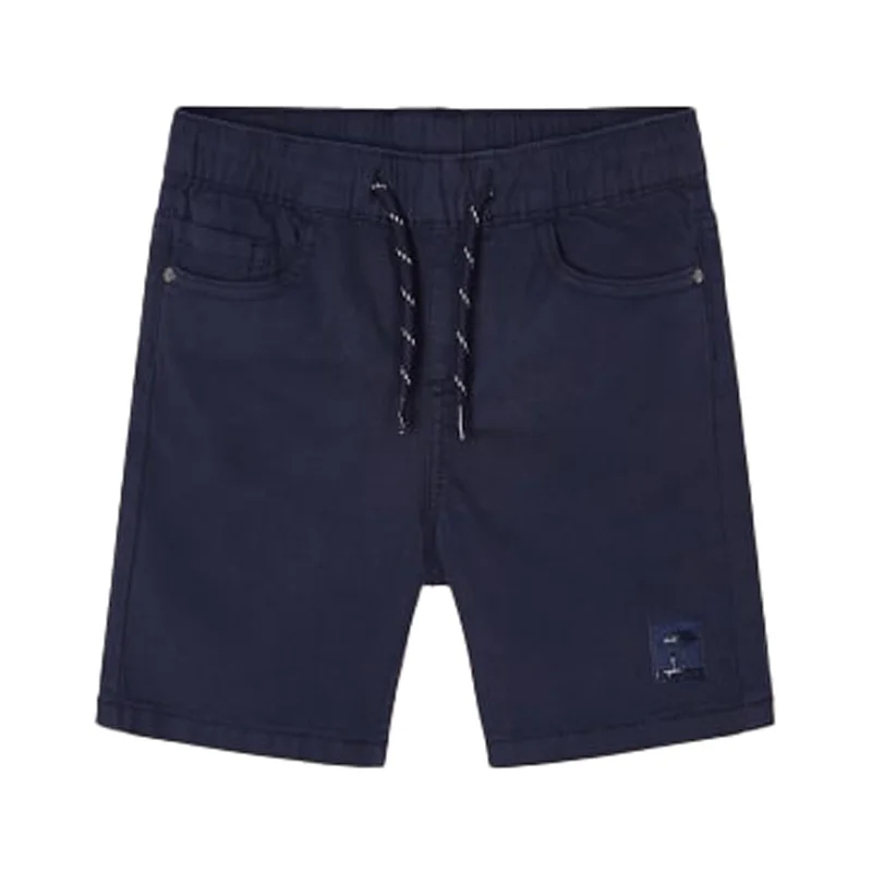 Navy Blue Drawstring Bermuda Shorts