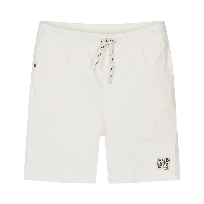 Off White Drawstring Bermuda Shorts